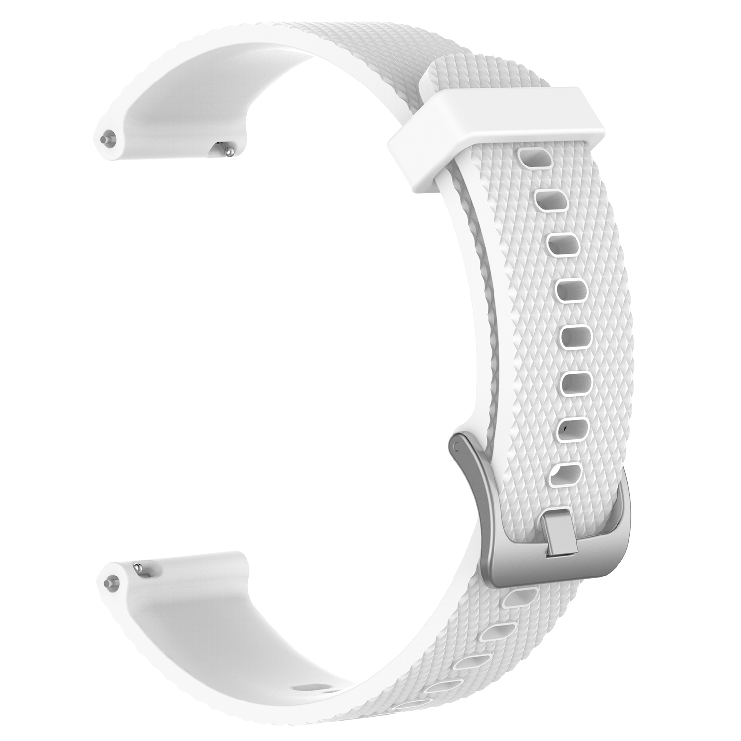 

Textured Silicone Watch Band for Huawei Watch GT2 42mm, Size: L - White, Universal