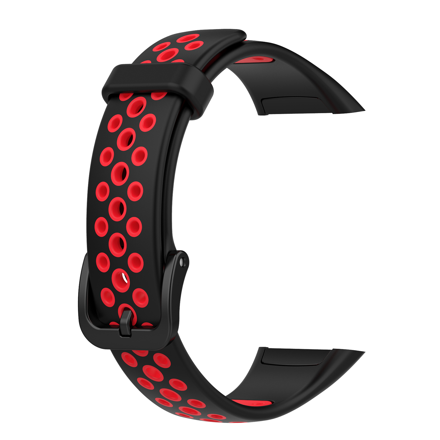 

Двойной Цвет Силиконовой Регулируемой Ремешок Для Часов Для Huawei Band 6 / Hor Band 6 - Черный Красный, Other Smartwatch Models