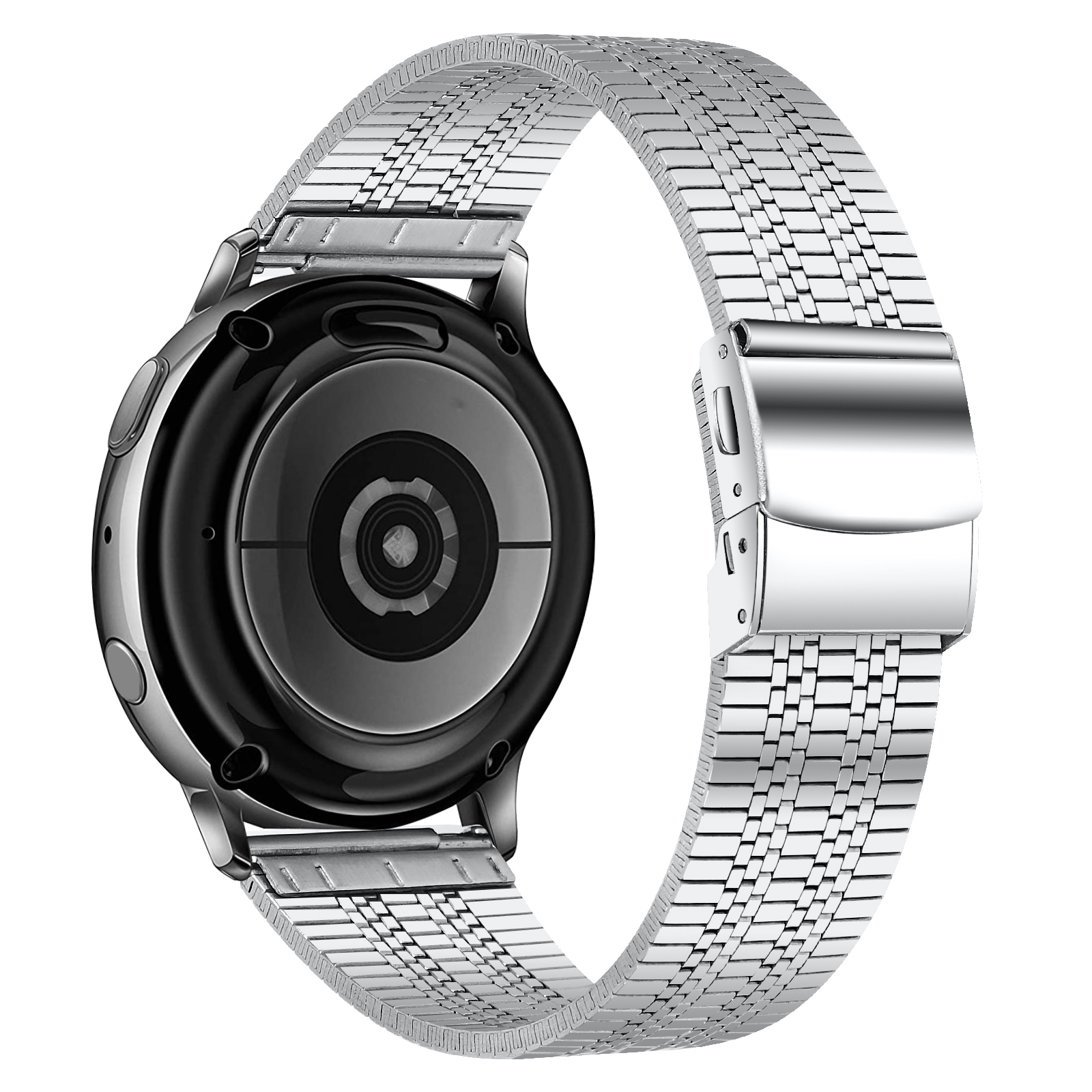 

22mm Chic Out-Look 5 Beads Stainless Steel Smart Watch Band Replacement Watch Strap for Samsung Galaxy Watch3 45mm/Galaxy Watch 46mm - Silver, Galaxy Watch3 45mm