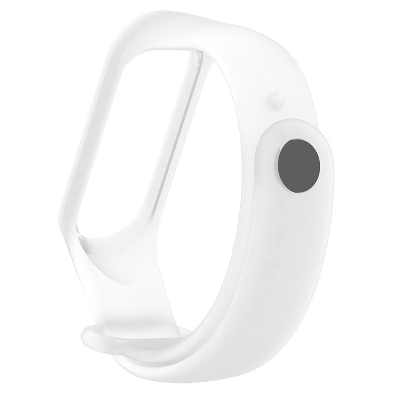 

Translucent Silicone Replacement Watchband Smart Watch Wrist Strap for Xiaomi Mi Band 5/6/7 - Transparent White, Xiaomi Mi Band 5