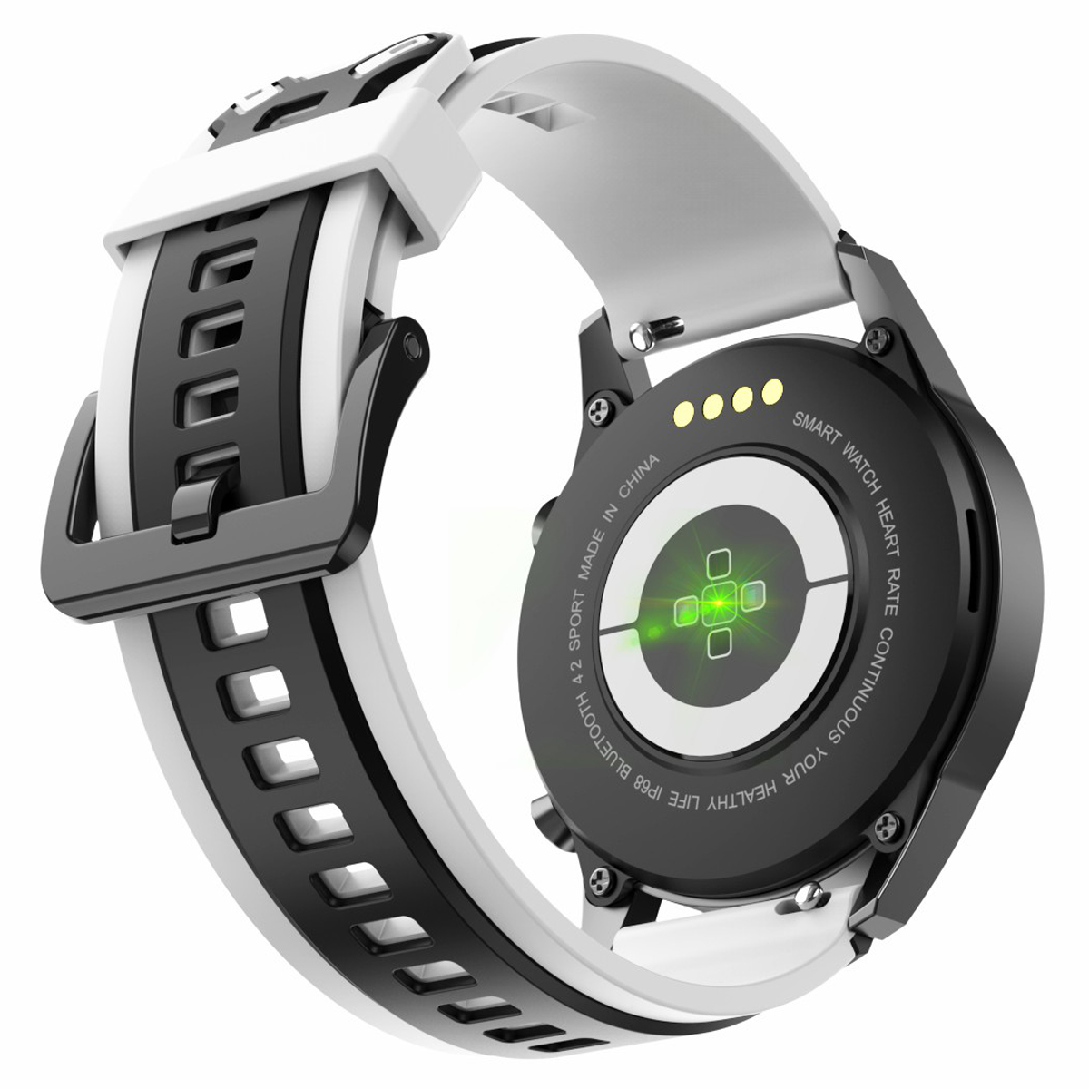 

20mm Color Splicing Wrist Strap Adjustable Silicone Smart Watch Band for Samsung Galaxy Watch 4/4 Classic / Huawei Watch 2 / Garmin Forerunner 245/645 - Black/White, Gear Sport