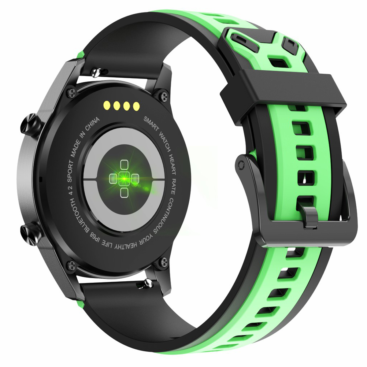

22mm Color Splicing Breathable Silicone Watch Band Wrist Strap for Suunto 9 Peak/Samsung Galaxy Watch3 45mm - Grass Green/Black, Galaxy Watch3 45mm