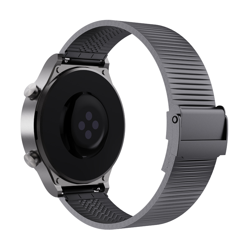 

Rust-proof Hard Stainless Steel Replacement 22mm Watch Band Wrist Strap for Huawei Watch GT 2 Pro / Haylou RS3 - Black, Other Smartwatch Models