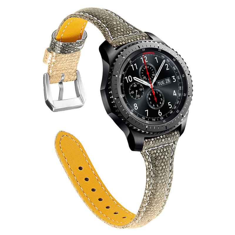 

Glitter Sequins Gradient Color Cowhide Leather Watch Band Wristband Strap for Samsung Galaxy Watch4 Classic 42mm 46mm/Galaxy Watch Active/Galaxy Watch Active2 40mm 44mm - Rose Gold/Black, Samsung Galaxy Watch4 44mm