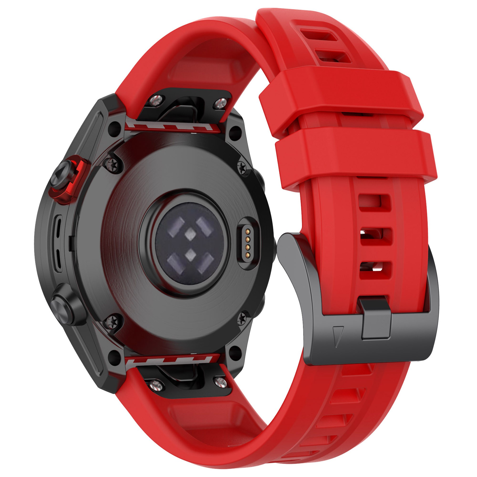 

Для Garmin Fenix ​​7s/6s Pro/5S/5S Plus/Instinct 2S Silicone Watch -band Brast Sports Watch Watch Quick Release Watch Band с Пряжкой - Красный, Garmin Fenix 7S