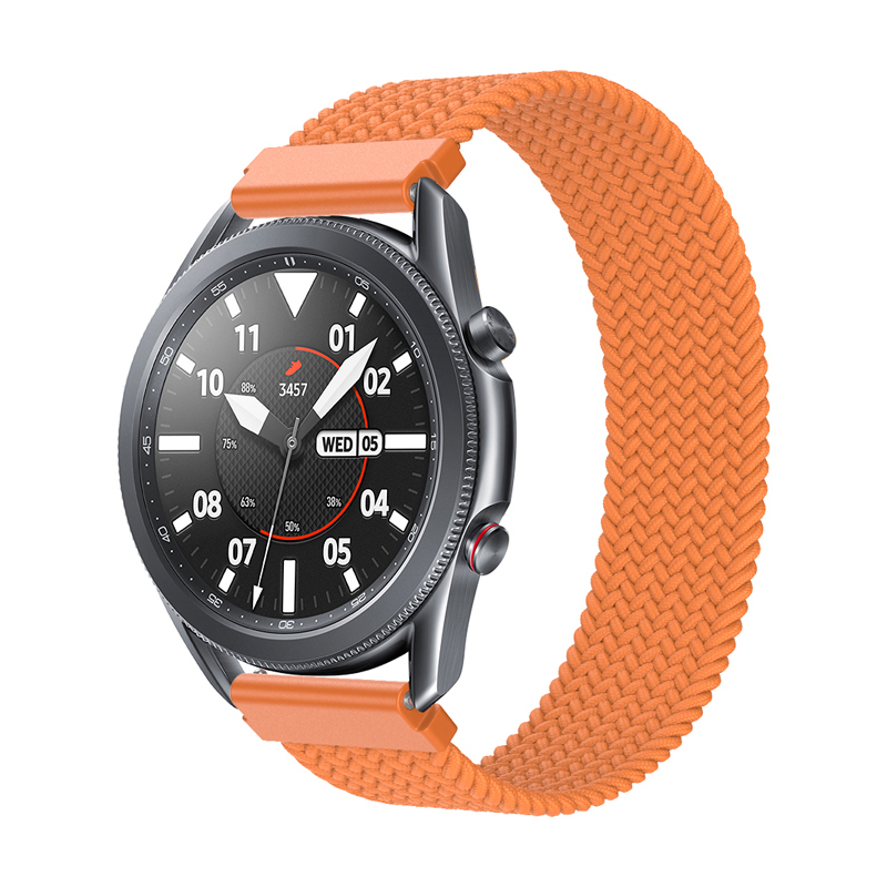 

Для Samsung Galaxy Watch3 45 -мм Эластичный Нейлоновый Ремешок с Регулируемым Плетеном Переплетом, Размер: m: m: M - Апельсин, Galaxy Watch3 45mm