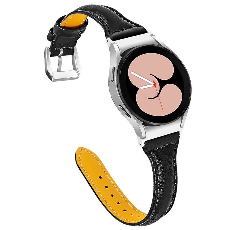 

Для Samsung Galaxy Watch4 Active 40 мм / 44 мм / Смотреть 4 Классика 42 мм / 46-миллиметровые Коров - Черный, Samsung Galaxy Watch4 Classic 46mm