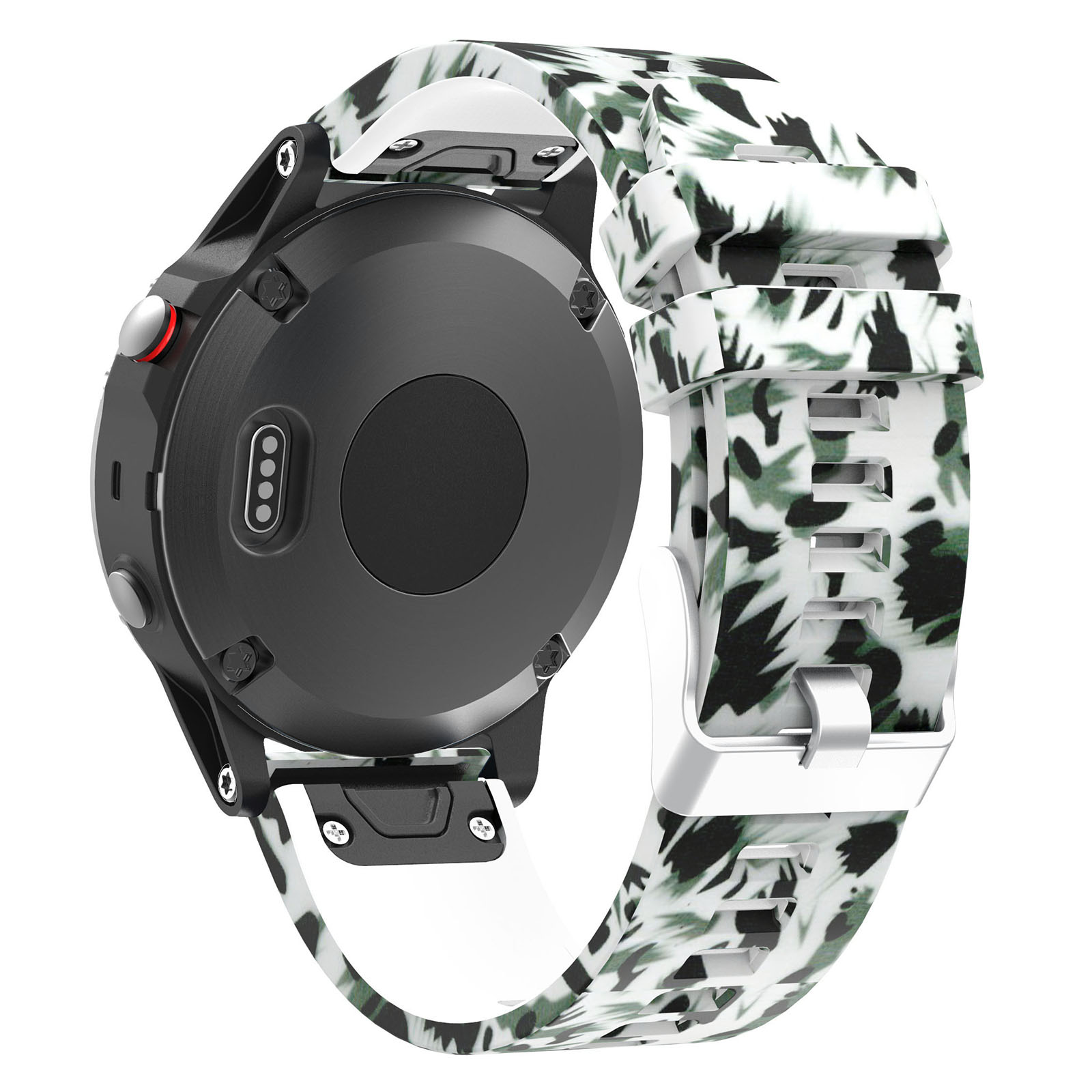 

Для Garmin 7 / 6 Pro / Предшественник 935 / 945 Силиконовая Часовая Полоса 22 -мм Рисунок Замена Запястья Ремешок Для Запястья - Стиль O, Garmin Fenix 7