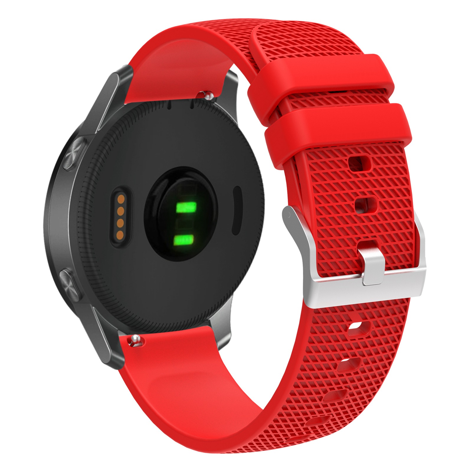 

For Samsung Galaxy Watch 5 40mm / 44mm / Watch 5 Pro 45mm / Watch4 40mm / 44mm / Watch4 Classic 42mm Textured Silicone Smart Watch Band Wrist Strap 20mm - Red, Galaxy Watch 5 40mm