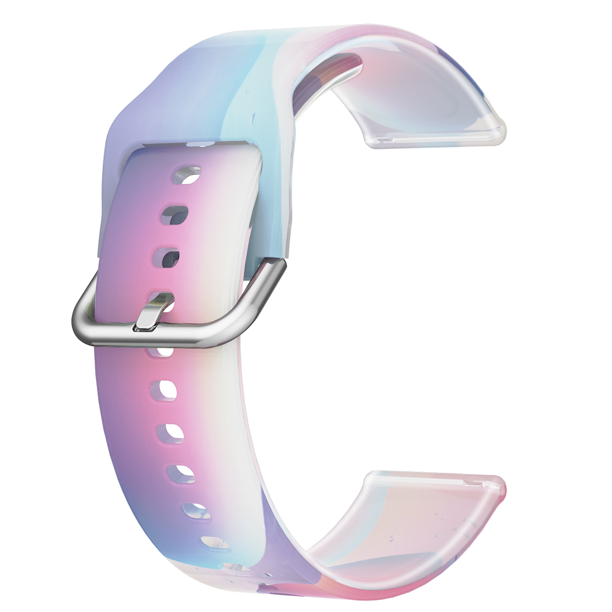 

Для Samsung Galaxy Watch3 45 мм / Huawei Watch GT 2 / GT 3 Pro / Смотреть GT Runner Watch Bands 22 мм Цветовой Силиконовой Замену Силиконового Рулевого Ремешка - Синий Пурпурный Пузырь, Galaxy Watch3 45mm