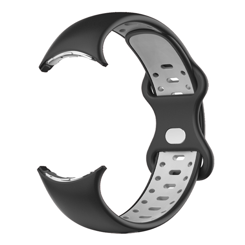 

Для Google Pixel Watch Dual Color -замена Запястья Ремешок с Регулируемой Часовой Лентой, Size Size - Черный / Серый, Google Pixel Watch