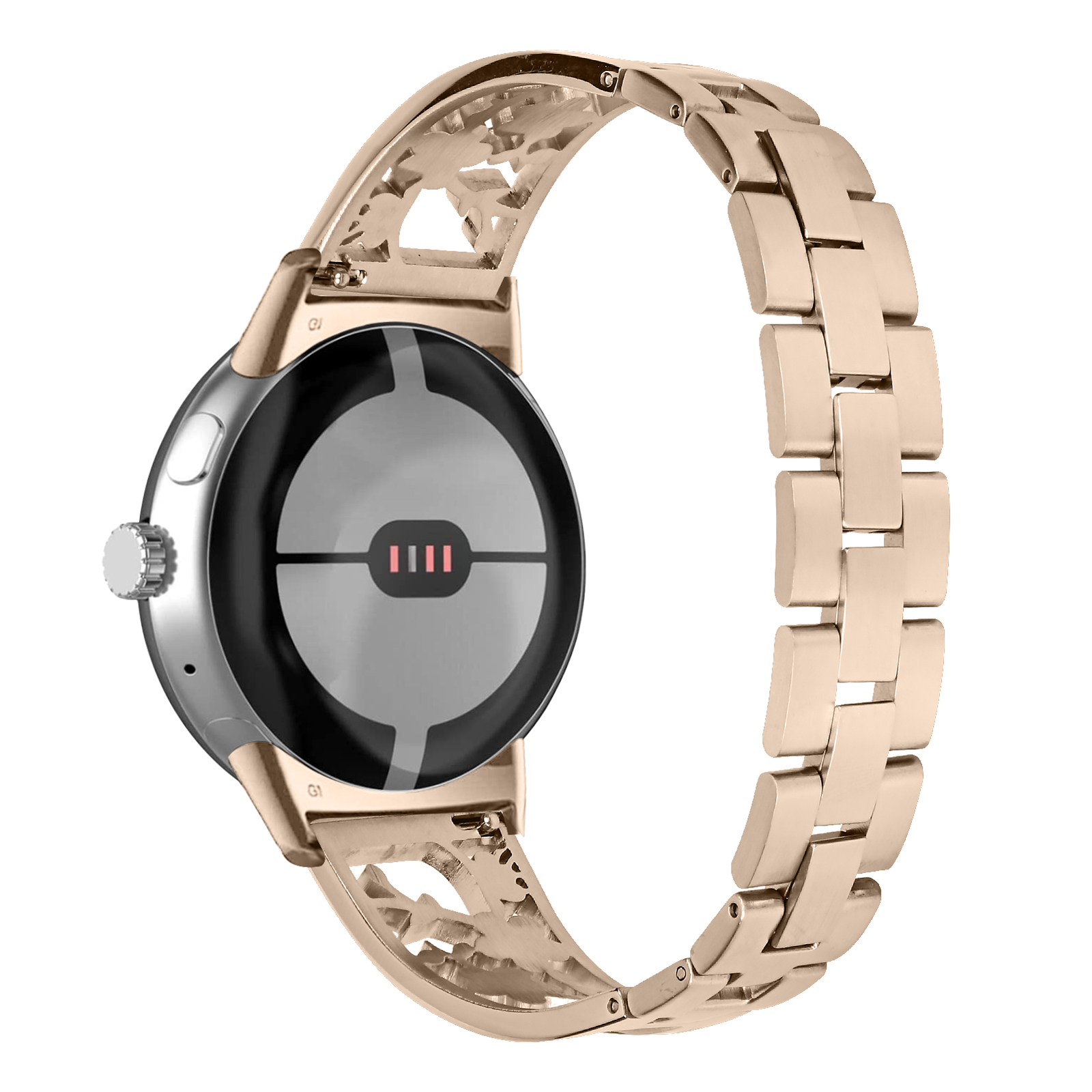 

Для Google Pixel Watch 304 Браслет из Нержавеющей Стали Decor Dec - Золото Шампанского, Google Pixel Watch