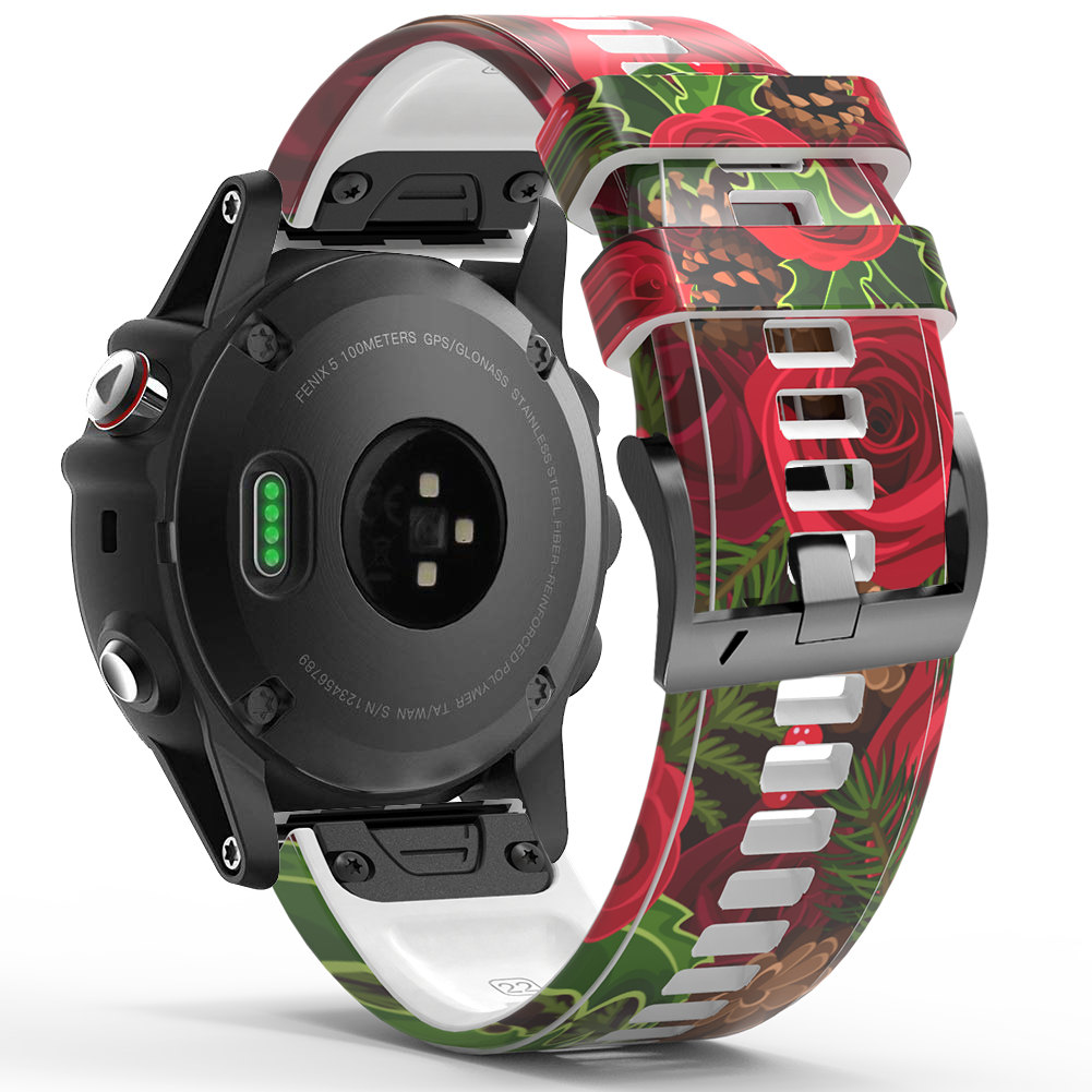 

Für Garmin Forerunner 965 / 955 / 945 / 935 Schnellveröffentlichungs -uhren -band Silikon -gedrucktes Musterersatzband - Stil H, Garmin Forerunner 955