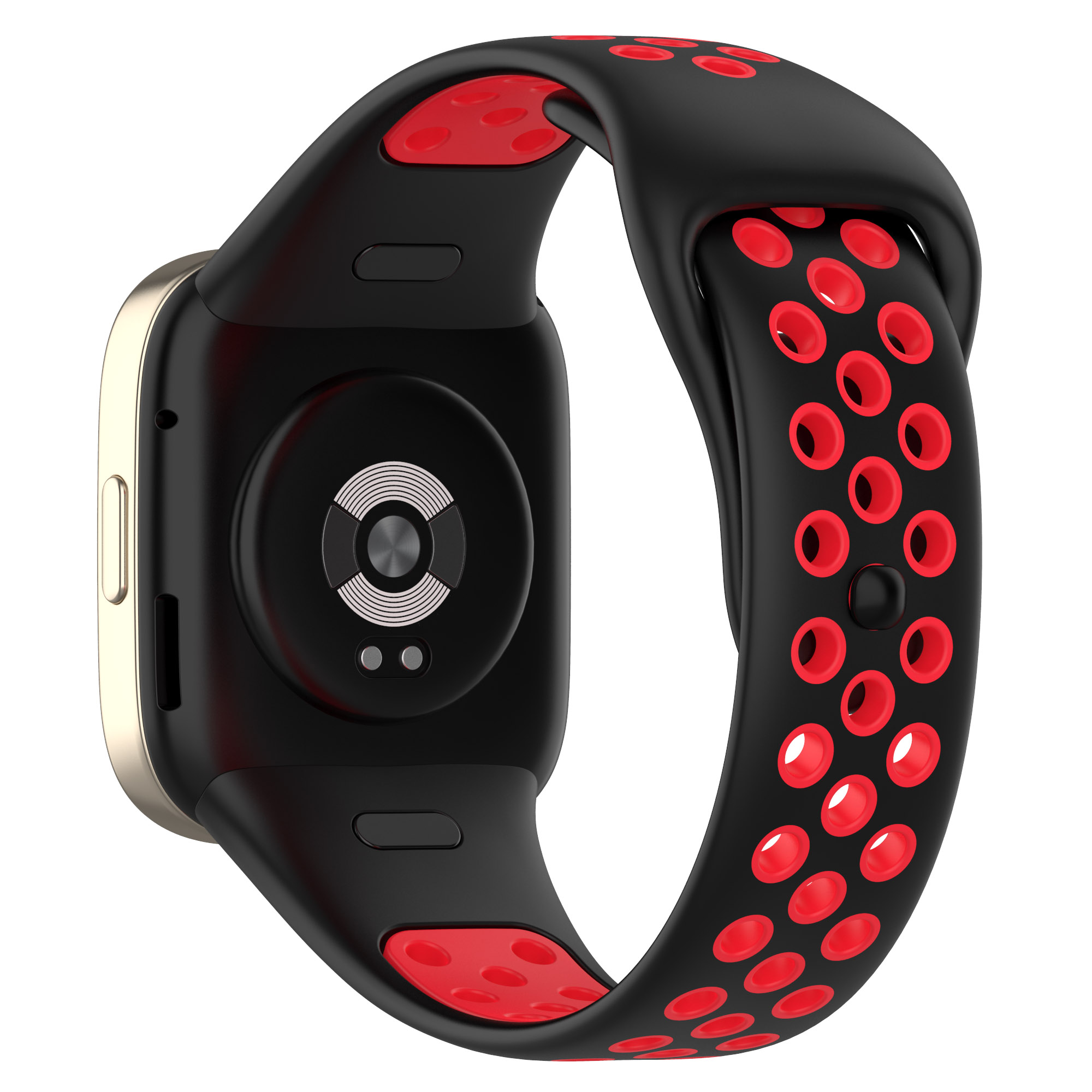 

Für Xiaomi Redmi Uhr 3 / Mi Watch Lite 3 Uhrengurt Dual-color Silicon Ersatzwache Bänder - Schwarz+rot, Xiaomi Redmi Watch 3