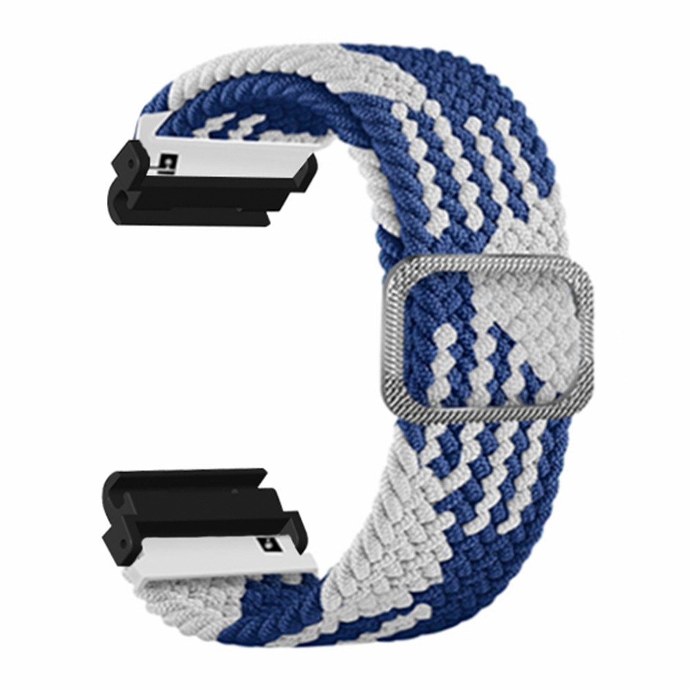 

Für Huami Amazfit T-Rex 2 Ultra Dehnes Uhrenband Nylon Verstellbarer Sportriemen - Blau+weiß, Huami Amazfit T-Rex 2 Ultra