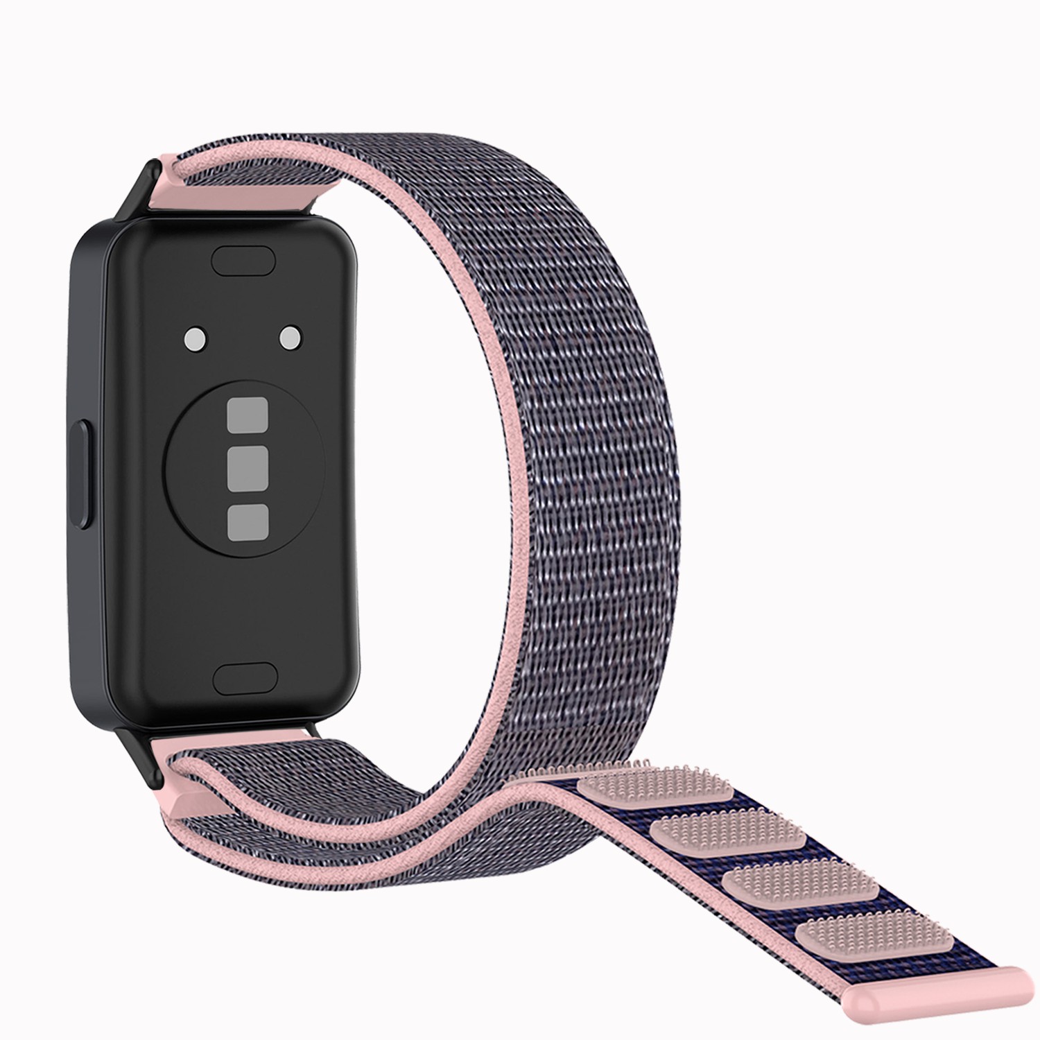 

Für Huawei Band 8 Nylon Watch Band Verstellbarer Sportschleifen Atmungsaktives Ersatzriemen - Rosa, Huawei Band 8