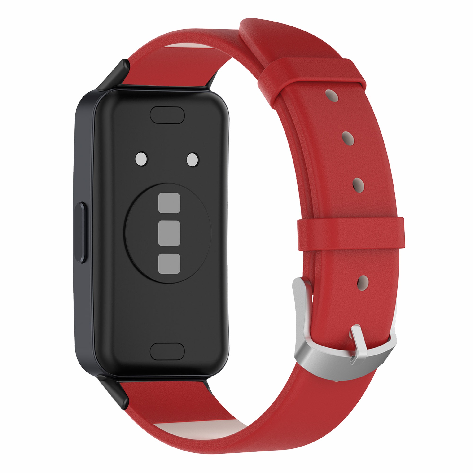 

Für Huawei Band 8 Uhr Band Echtes Kuhleder Ersatzriemen - Rot, Huawei Band 8