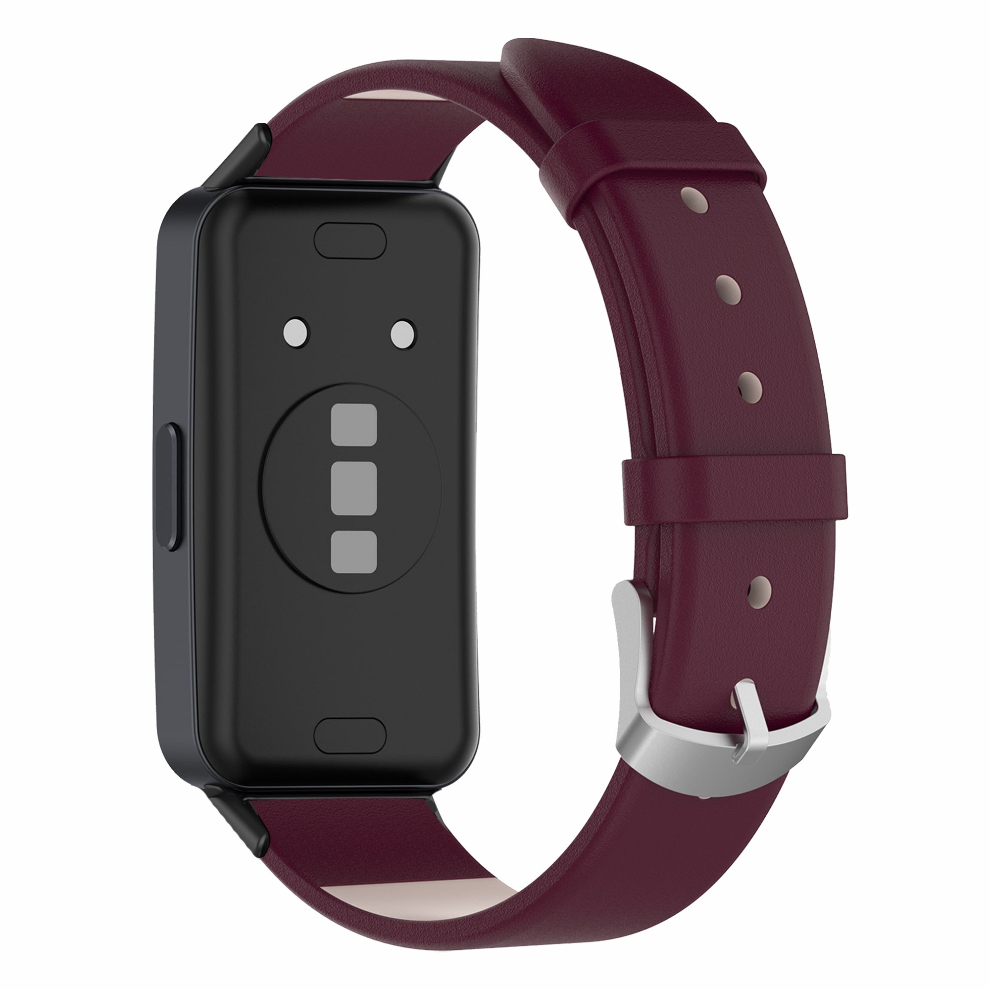 

Für Huawei Band 8 Uhr Band Echtes Kuhleder Ersatzriemen - Weinrot, Huawei Band 8