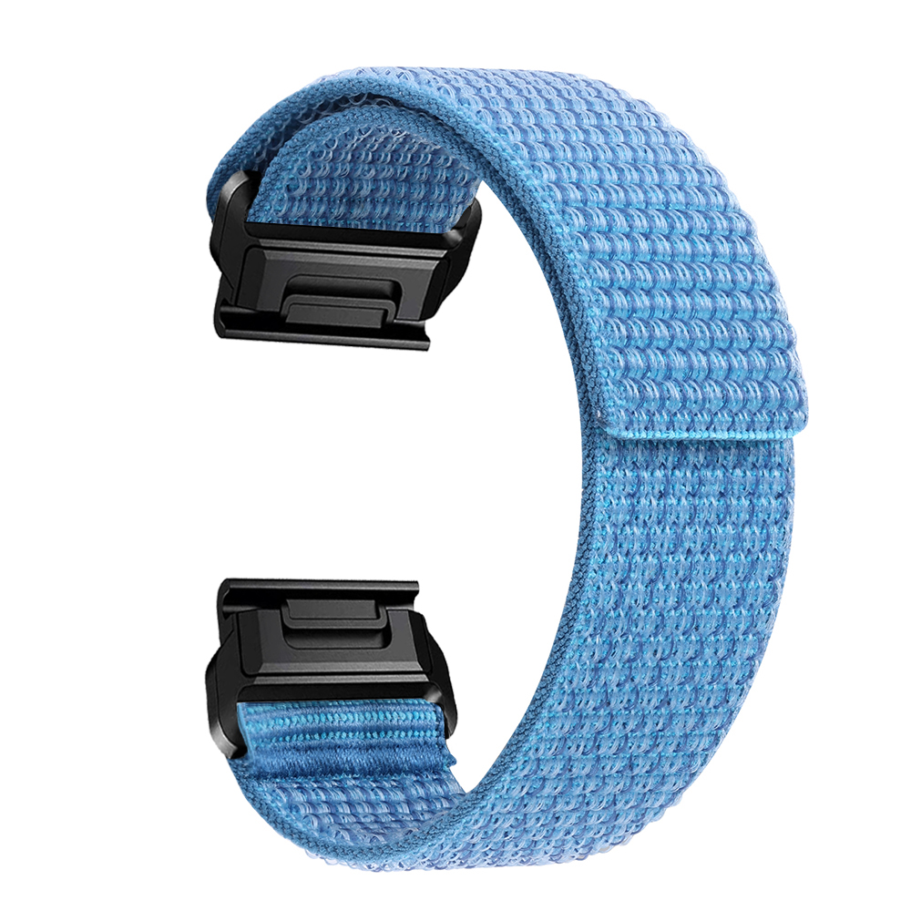 

Für Garmin Tactix 7 Pro / Fenix ​​7x / Fenix ​​6x Pro 26mm Nylon Watch Band Verstellbarer Handgelenksgurt Ersatz - Himmelblau, Other Smartwatch Models