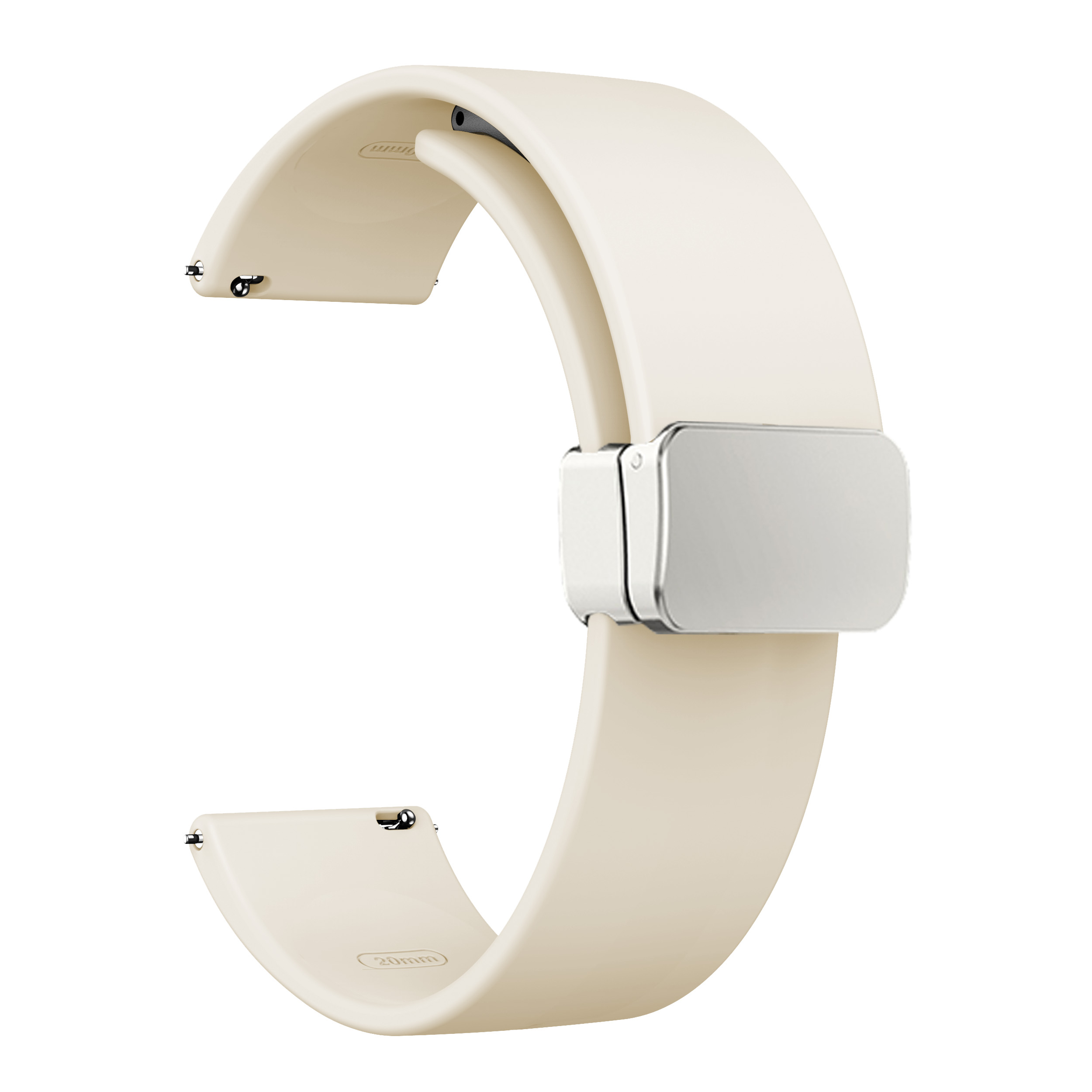 

Für Garmin Venu / Venu Sq / Venu sq 2 / Venu 2 Plus Silikonuhr -gurt 20mm Armband Mit Magnetischer Faltungs Silberschnalle - Sternenlicht, Other Smartwatch Models