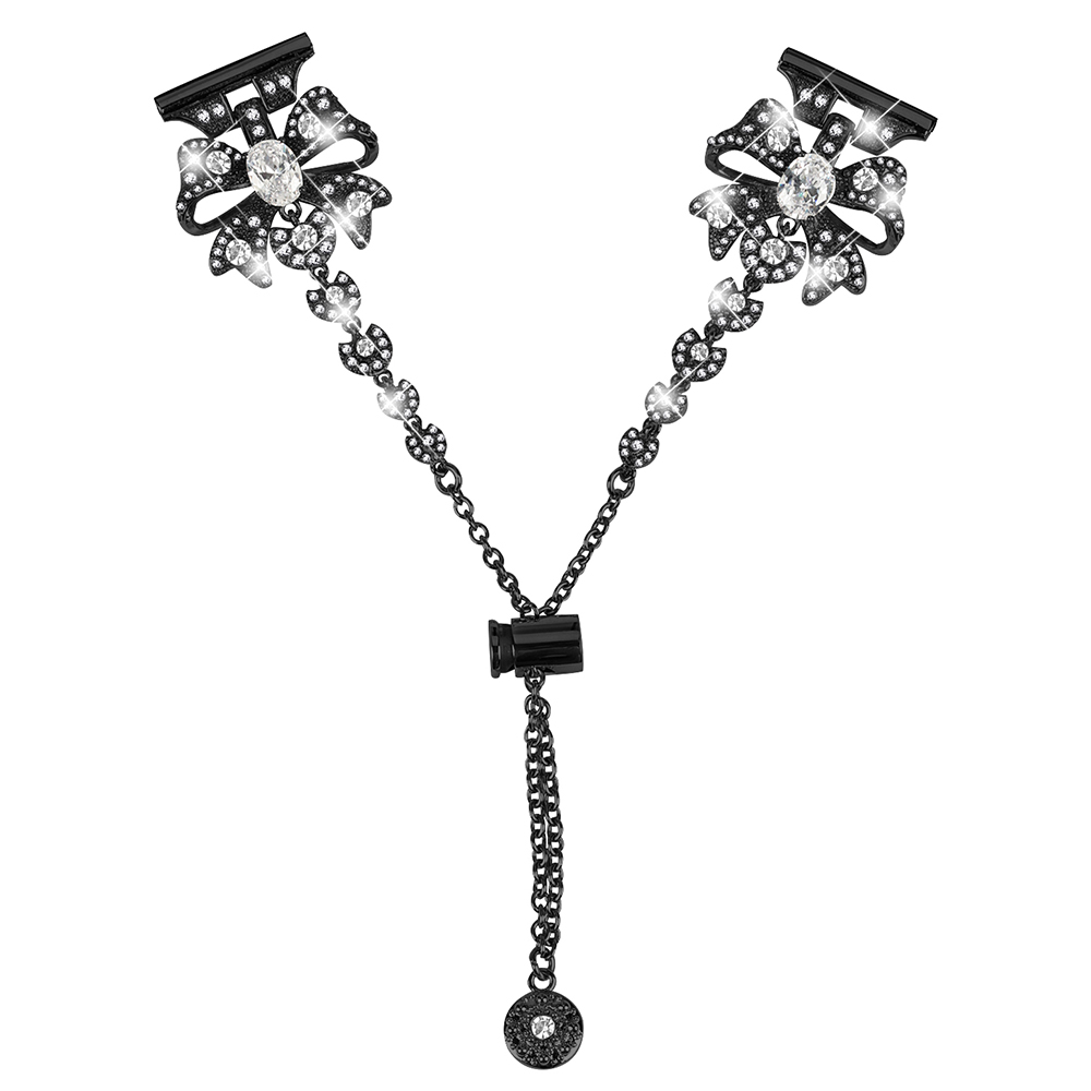

Für Huami Amazfit Cheetah 20mm Edelstahl -uhren -band -strass -bowknot -armband Armband Armband - Schwarz, Huami Amazfit Cheetah