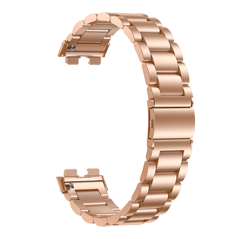 

Für Huawei Band 8 Metal Watch Armband Gurt Edelstahl Uhrenband - Roségold, Huawei Band 8