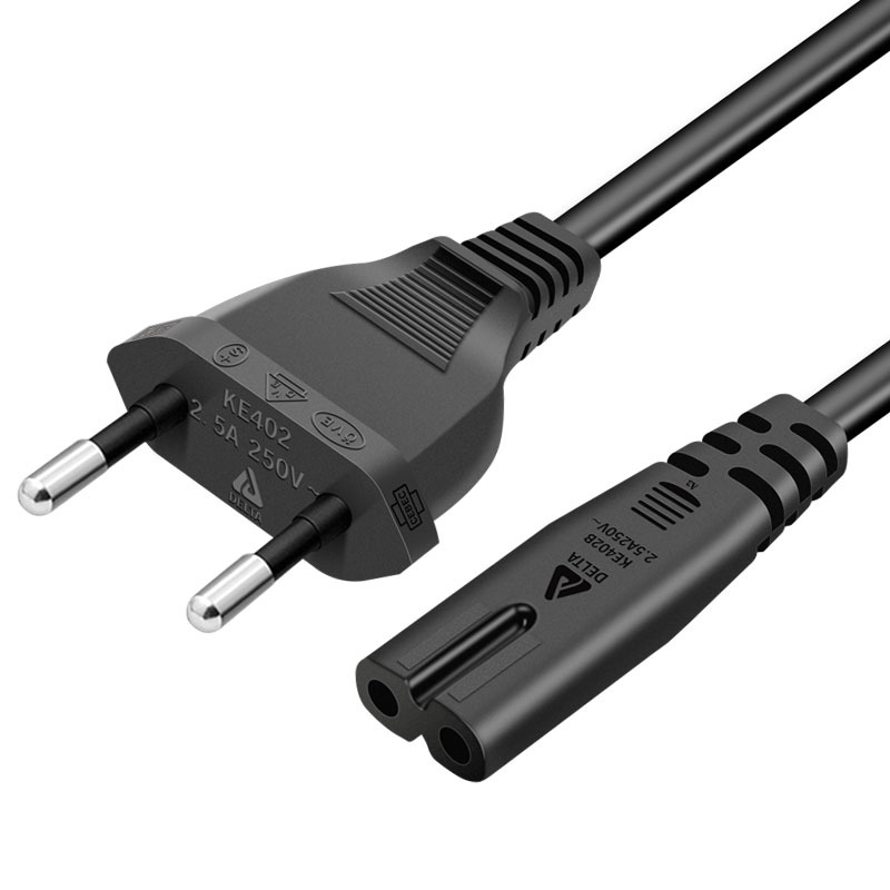 

1,8 m 2*0,75 mm mm mm Eu-stecker-netzteil 2 Stecker 2-pin-heck-laptop-kamera-stromversorgungskabel (vde-zertifiziert)