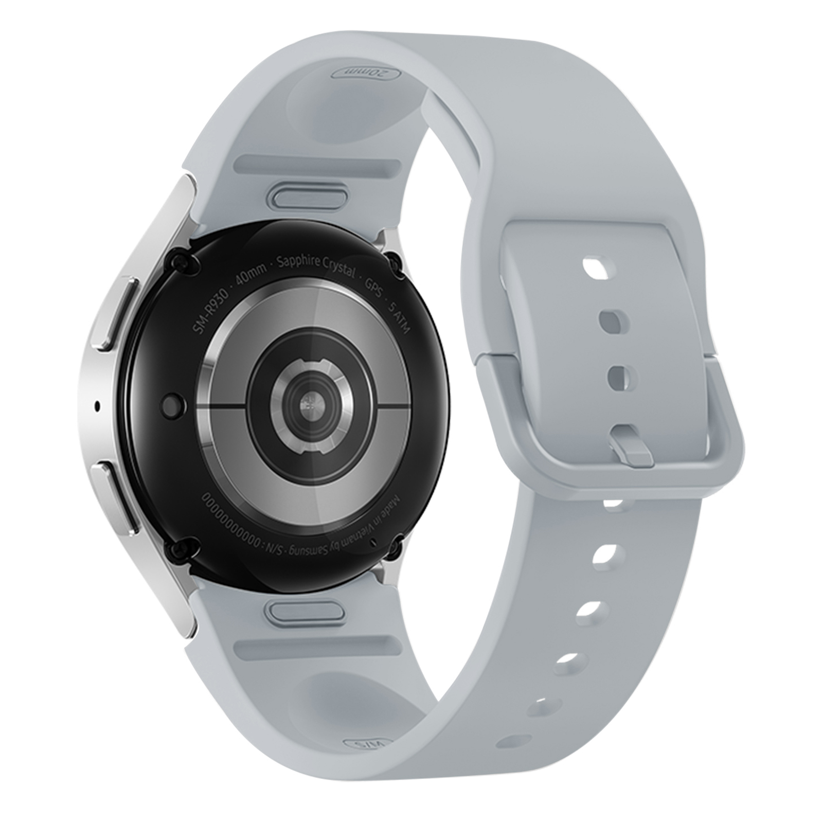 

Für Samsung Galaxy Watch6 40 / 44 mm / Watch6 Classic 43 / 47mm Silikon Uhrengurt Ersatzwachtband - Silber, Galaxy Watch6 40mm