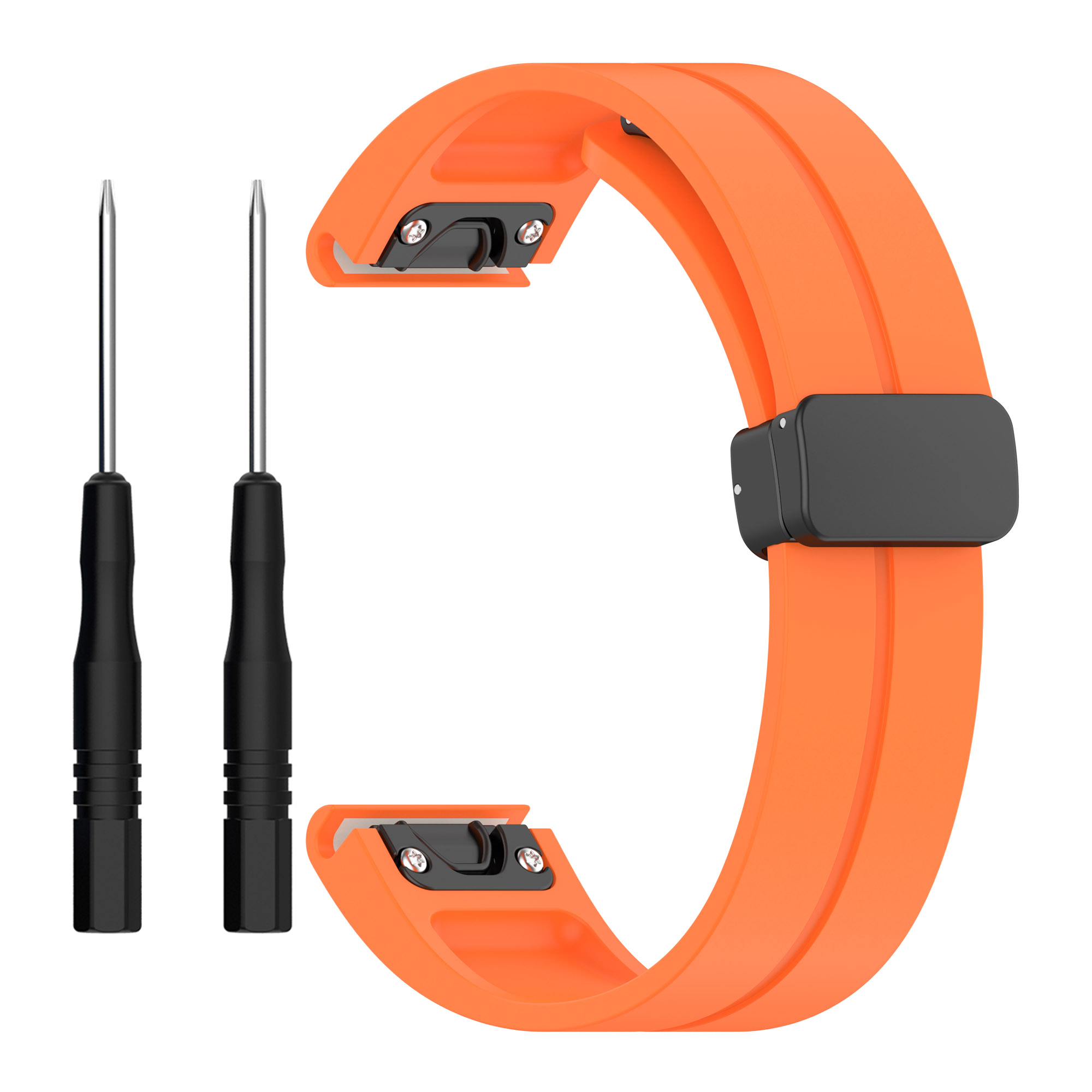 

Schnellveröffentlichung Silicon Watch Band Für Garmin Fenix ​​7s / 6S / 5s, Magnetschnalle 20 -mm -sportgurt Mit Werkzeugen - Orange, Garmin Fenix 7S