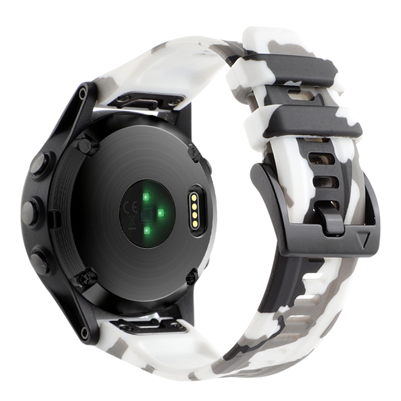 

Tarnmuster Gedrucktes Uhrenband Für Garmin Fenix ​​7 / 6, 22 mm Silikon Schnellfreisetzungsgurt - Camouflage White, Garmin Fenix 7