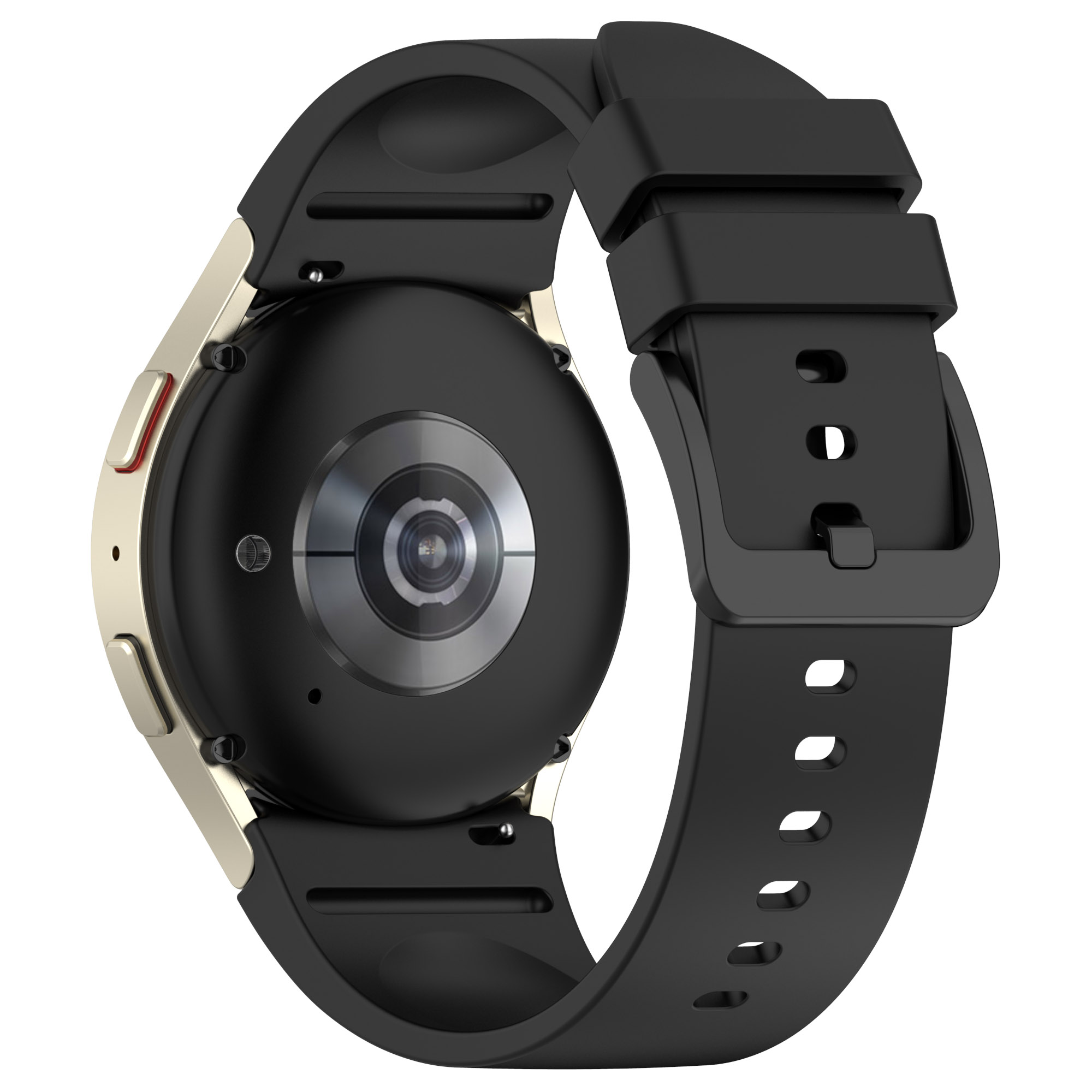 

Für Samsung Galaxy Watch6 40 mm / 44 mm / Watch6 Classic 43mm / 47 mm Silikon Uhrenband Verstellbarer Riemen Mit Bunten Schnalle - Schwarz, Galaxy Watch6 40mm
