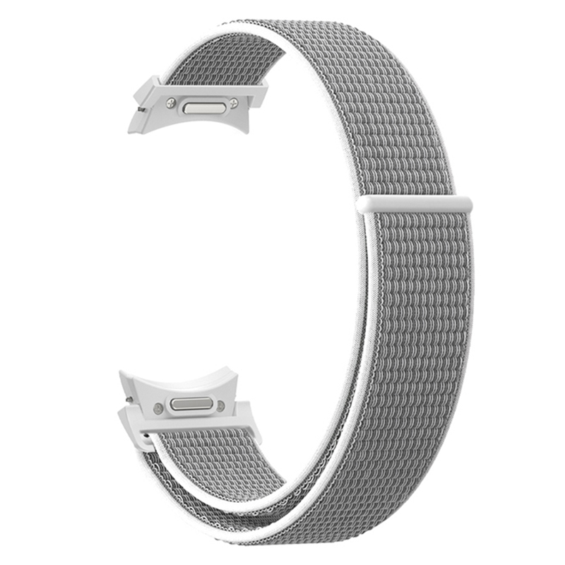 

Für Samsung Galaxy Watch6 / Watch6 Classic / Uhr 5 / Watch 5 Pro Freeable Nylon Watch Armband Atmungsaktives Smart Watch Band - Grau, Galaxy Watch6 40mm