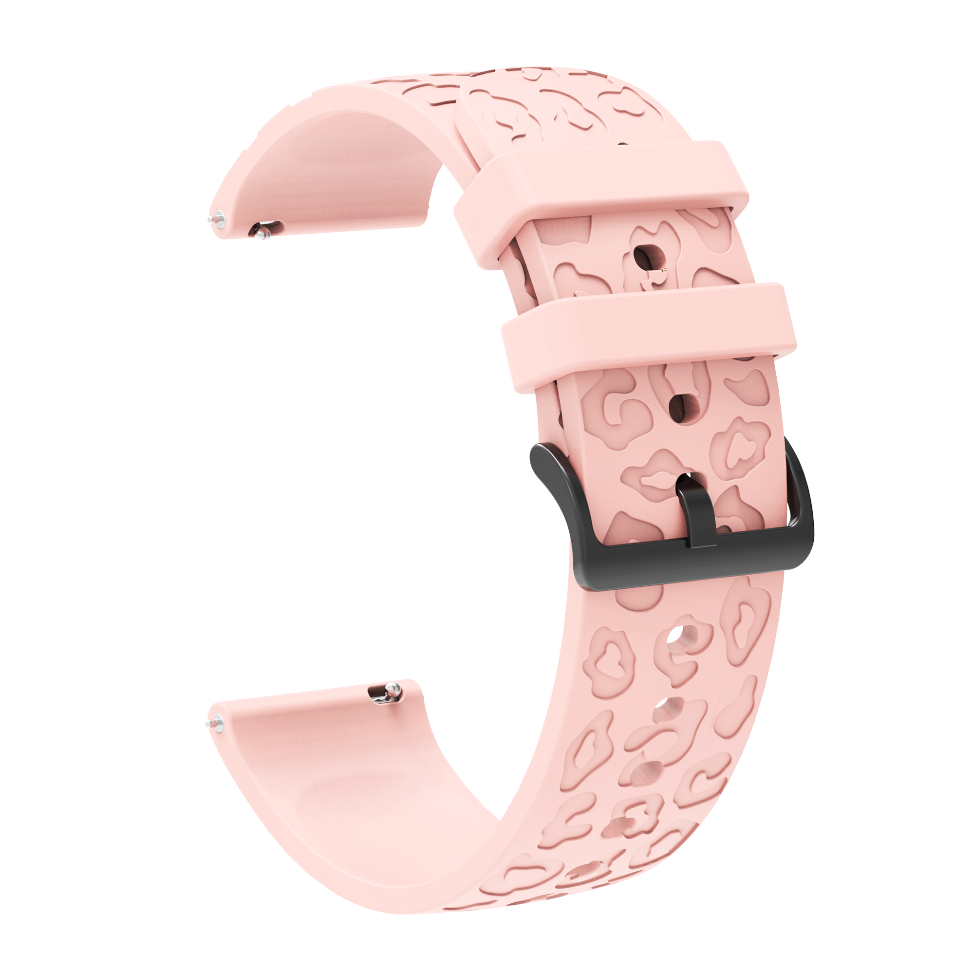For Samsung Gear S2 Classic   GarminMove Style   Huawei Watch GT 2 42mm Silicone Strap 20mm Laser Carving Watchband - Pink