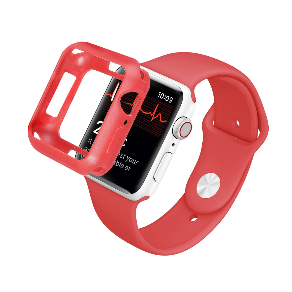 

Оболочка Бампера TPU Для Apple Watch Series 3/2/1 42 ​​мм - Красный, Apple Watch Series 3 42mm