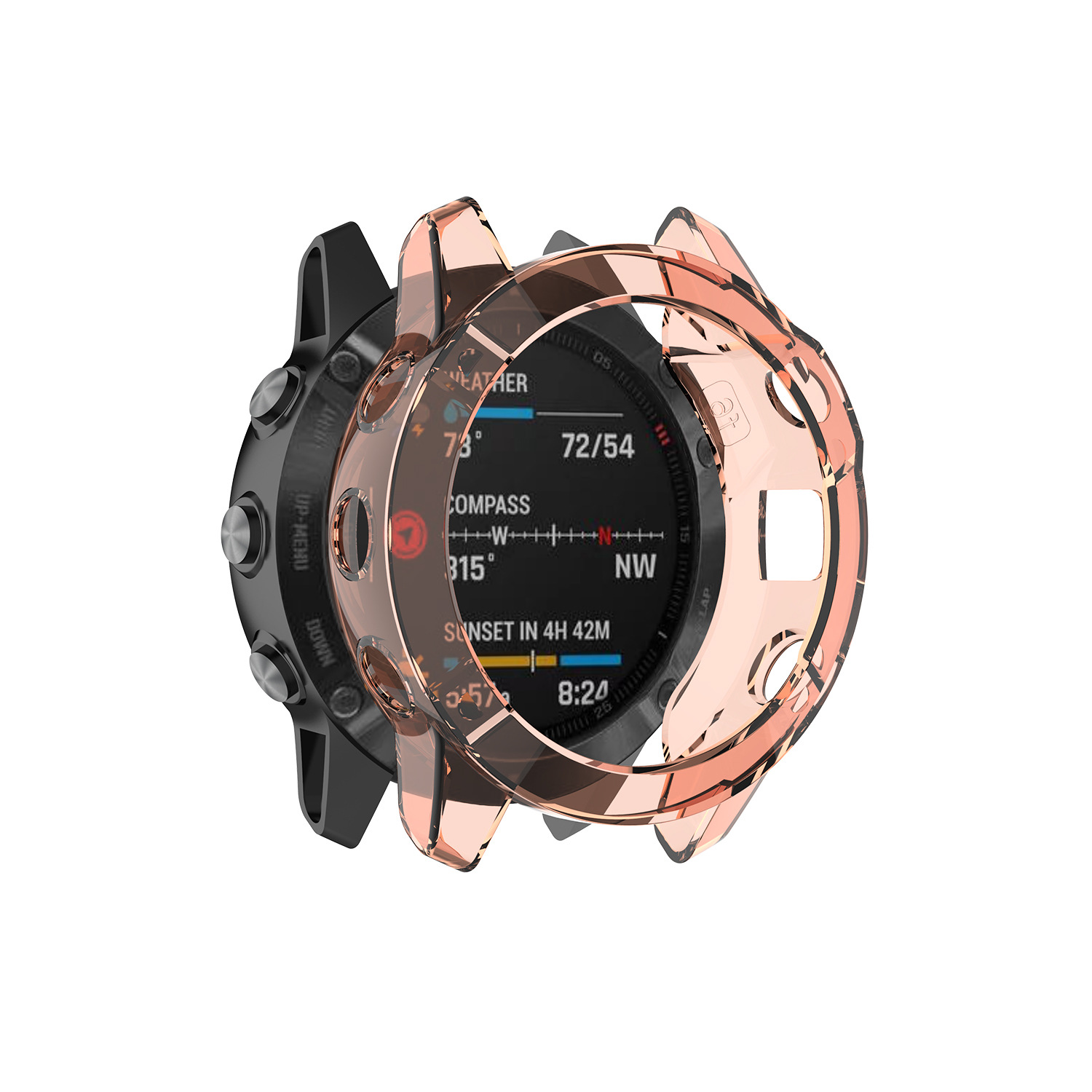 Clear Soft TPU Protective Cover for Garmin Pro - Orange