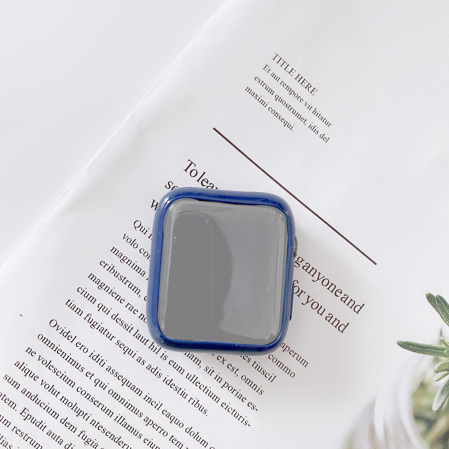 

Силиконовые Смарт-часы Защитный Чехол Для Apple Watch Series 4/5/6 / SE 44 Мм - Темно-синий, Apple Watch SE (2022) 44mm