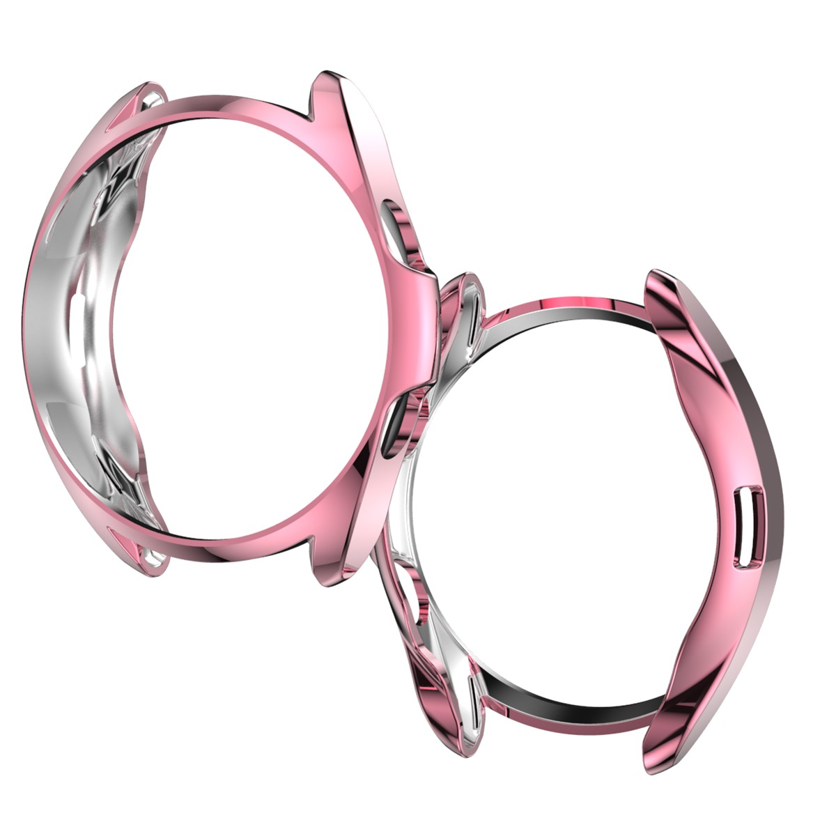 

Electroplating TPU Protector Watch Bumper Case for Samsung Galaxy Watch3 45mm - Pink, Galaxy Watch3 45mm