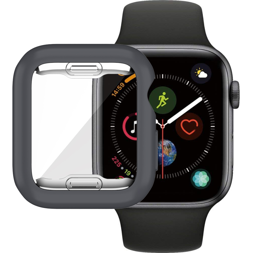 

Macaron Color TPU Cover for Apple Watch 3/2/1 38mm All-in Protector Case - Grey, Apple Watch Series 3 38mm