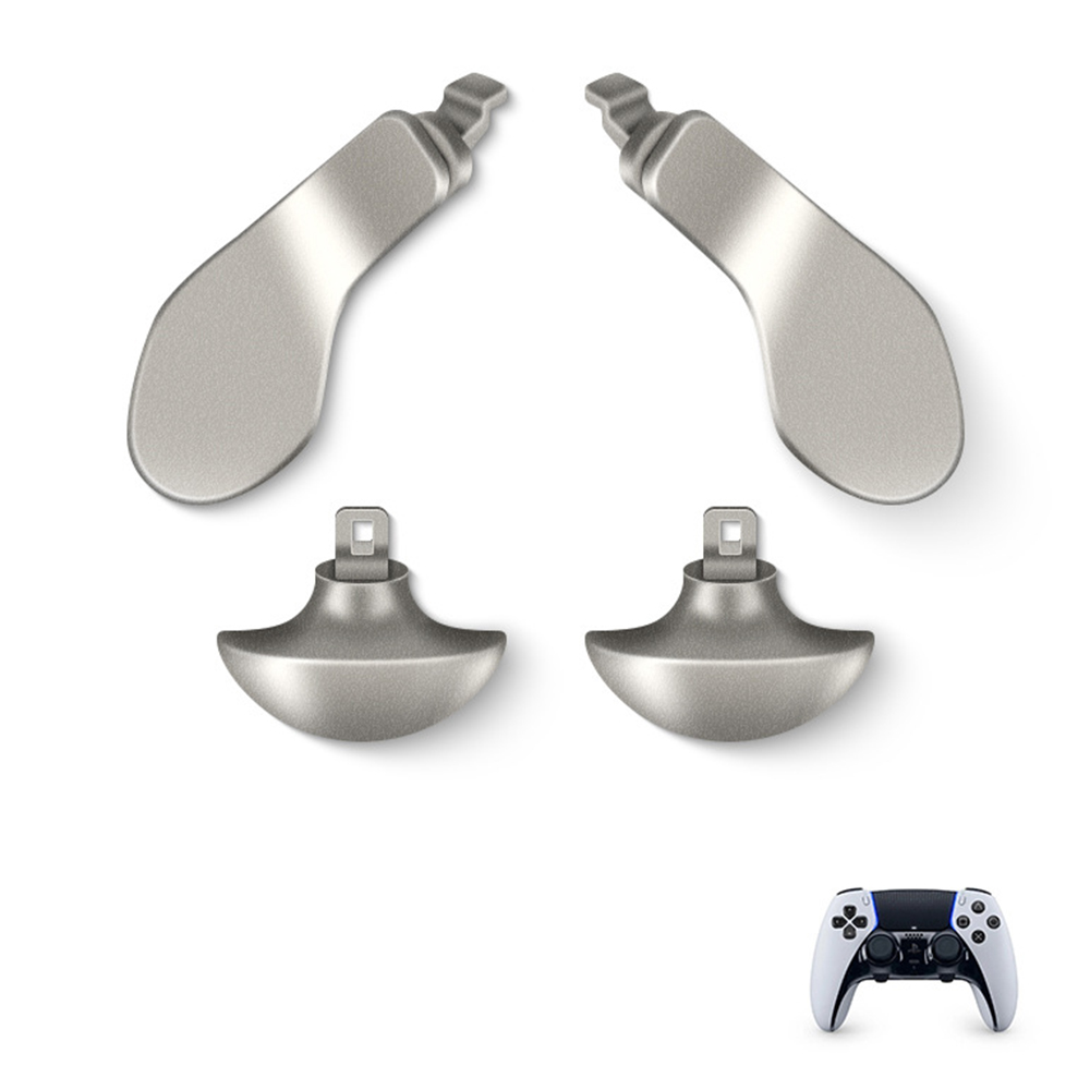 DATA FROG For Sony PlayStation 5 DualSense Edge Game Controller Stainless Steel Replacement Paddles - Grey