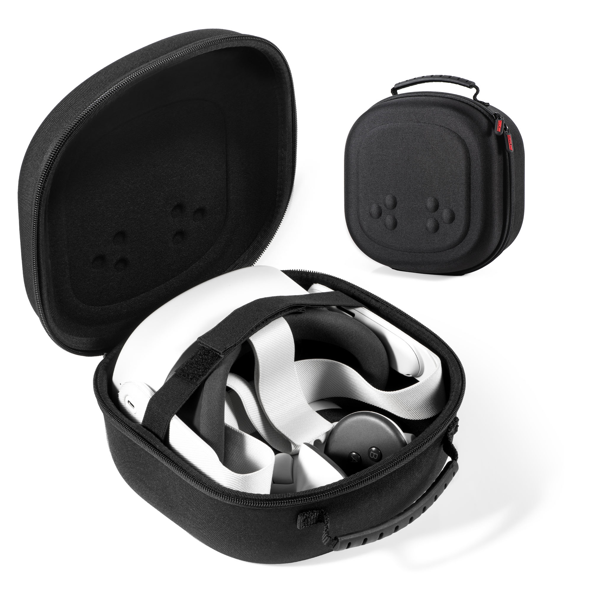 STARTRC GAMES For Meta Quest 3S / Quest 3 / Quest 2 Carrying Case Snowflake Cloth VR Headset Storage Bag - Black