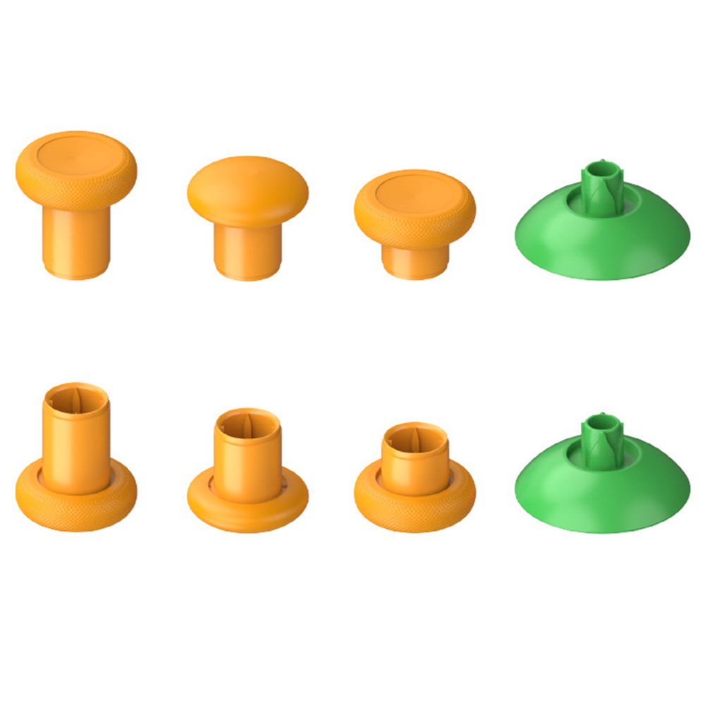 DATA FROG 3 Pairs Thumbstick for Xbox One Elite / One S / Series X / Series S / Sony PlayStation 4 Controller Replacement Rocker with Base - Yellow / 