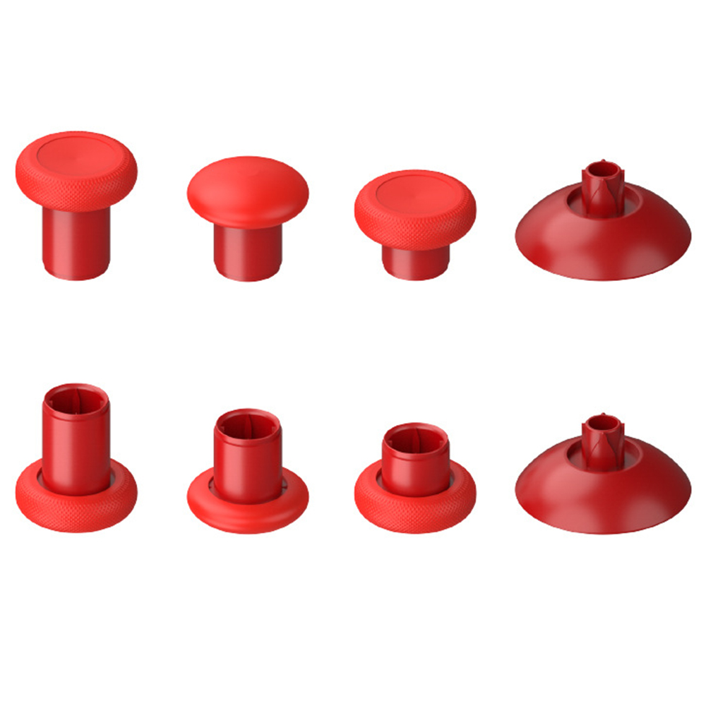 DATA FROG 3 Pairs Thumbstick for Xbox One Elite / One S / Series X / Series S / Sony PlayStation 4 Controller Replacement Rocker with Base - Red