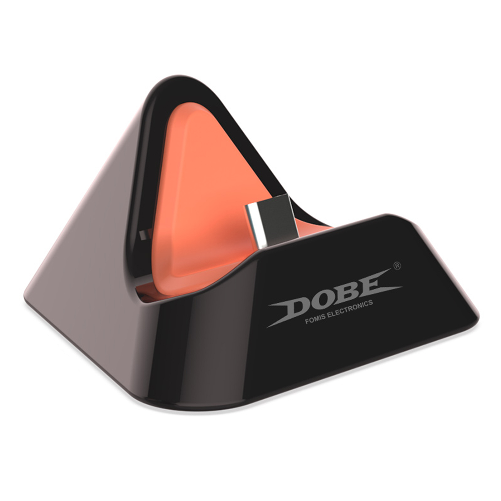 DOBE TNS-3170 For Nintendo Switch OLED / Switch 2 / Switch Charging Dock Portable Triangle Charging Stand - Orange+Black
