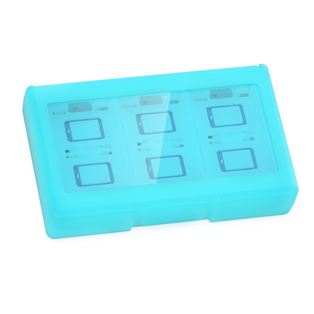 DOBE TNS-3198 For Nintendo Switch 2 / Switch Game Card Storage Case 24 in 1 Gaming Cards Holder - Transparent Blue