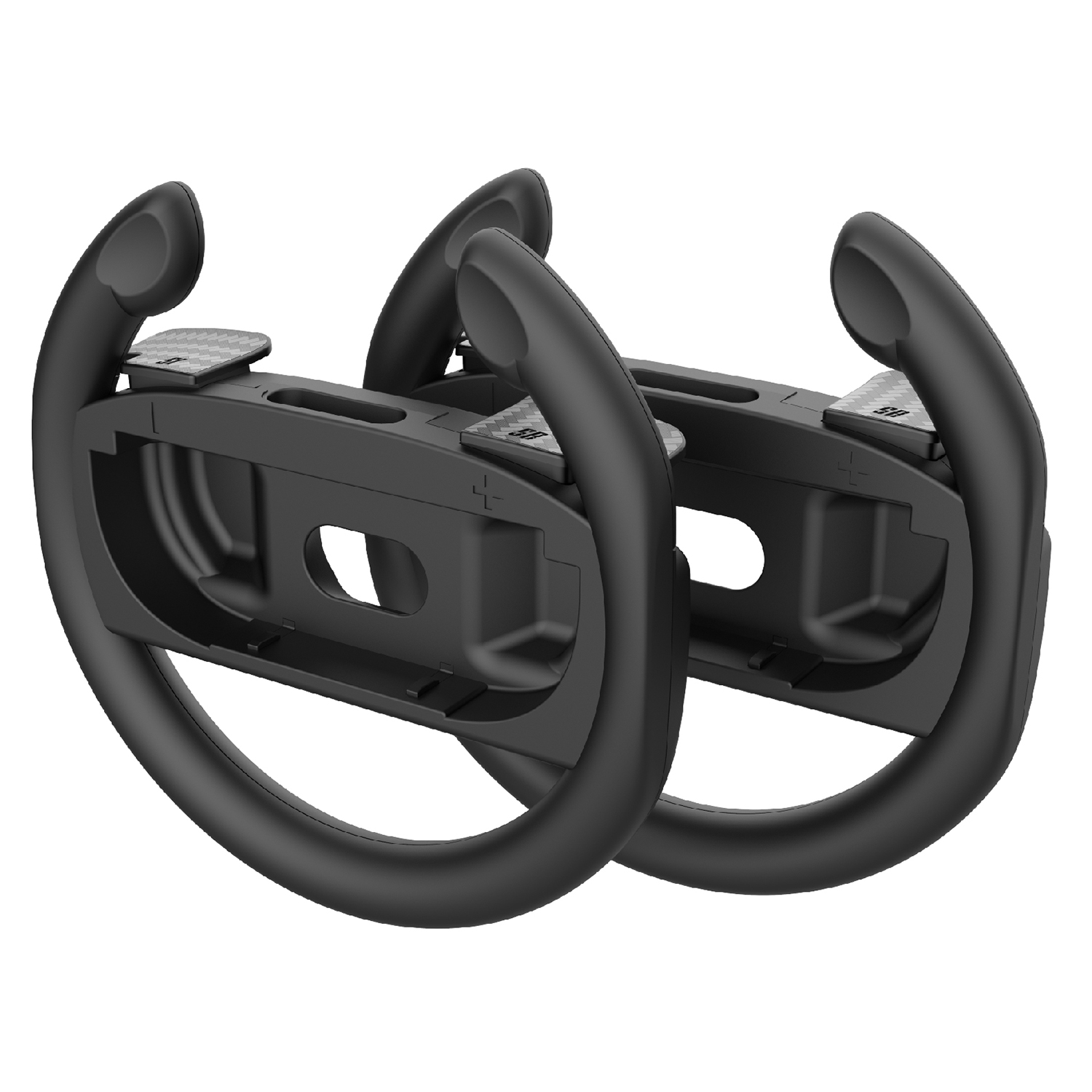 PGTECH GP-362 2Pcs For Nintendo Switch 2 Controller Racing Game Steering Wheel Left and Right Joy-Con Wheel Bracket - Black+Black