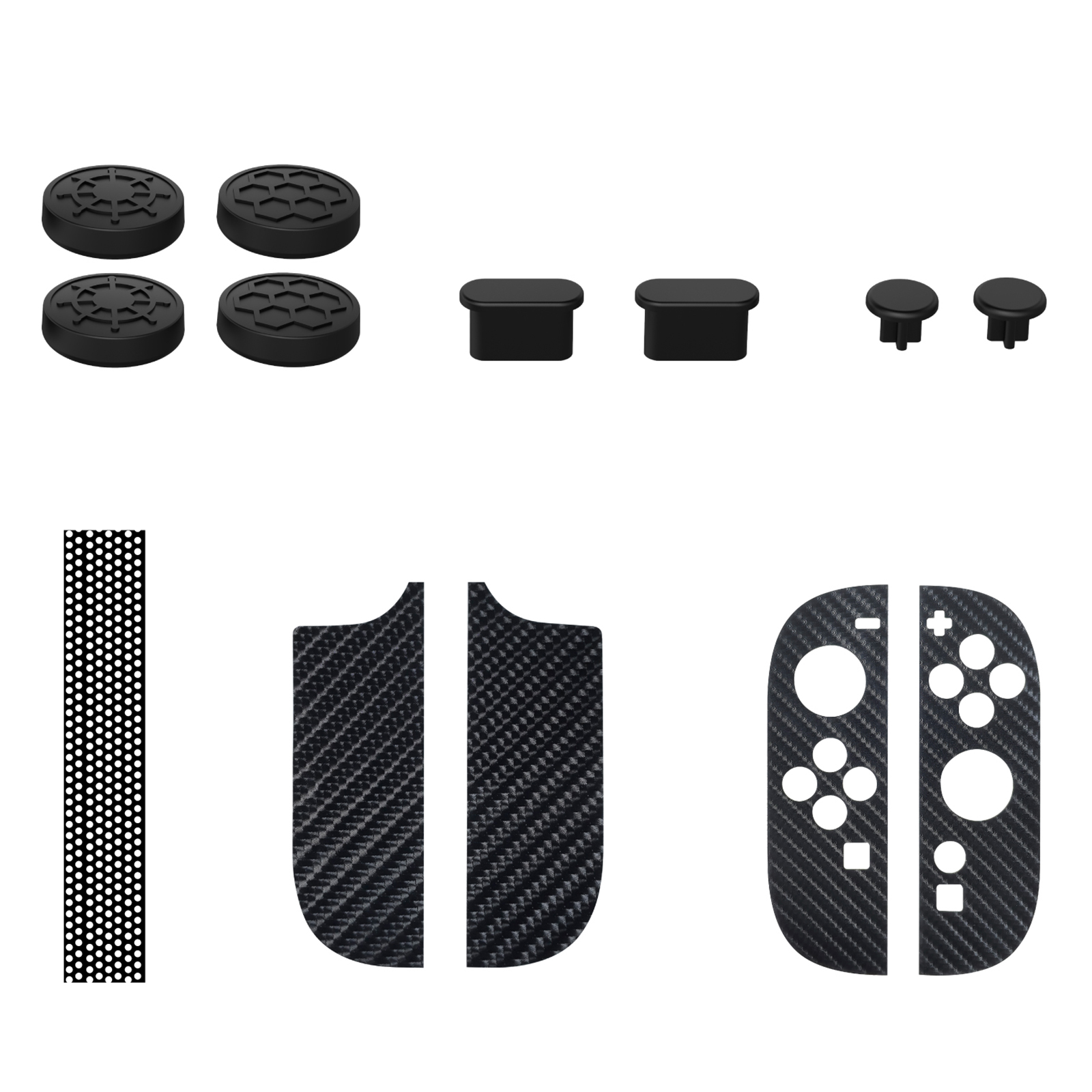 PGTECH GP-370 For Nintendo Switch 2 Game Console Protection Kit Dust Plugs Controller Stickers Silicone Rocker Caps Set