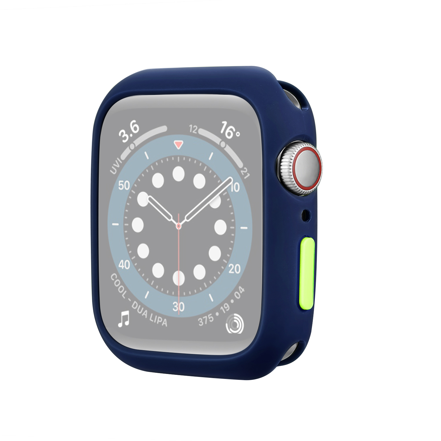 

Candy Color Soft Silicone Protective Watch Case Cover for Apple Watch Series 3/2/1 38mm - Blue / Yellowgreen, Apple Watch Series 3 38mm