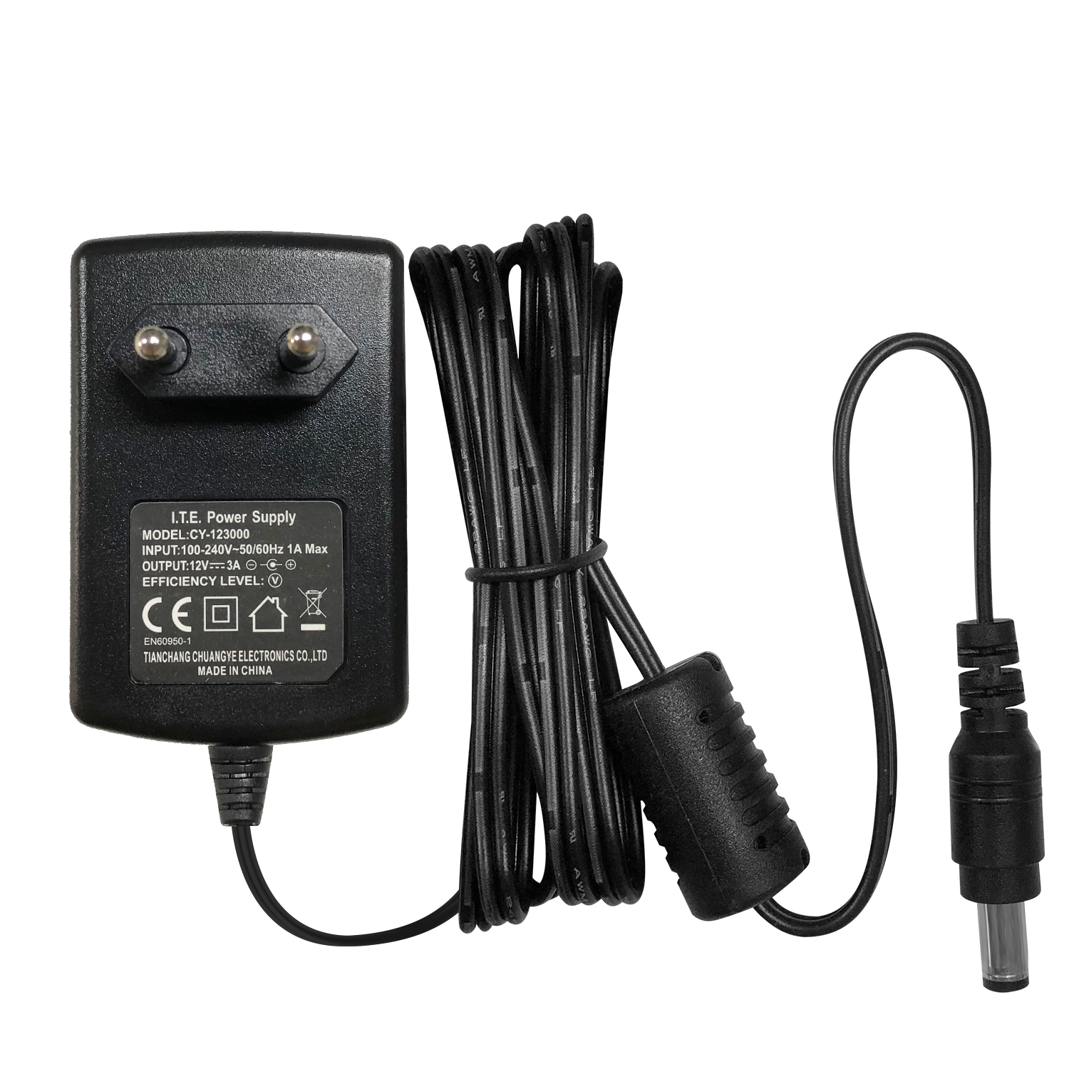 ZOSI DC 12V 3A 3000mA Power Supply Adapter for CCTV Security Camera Surveillance System Home Use - EU Plug