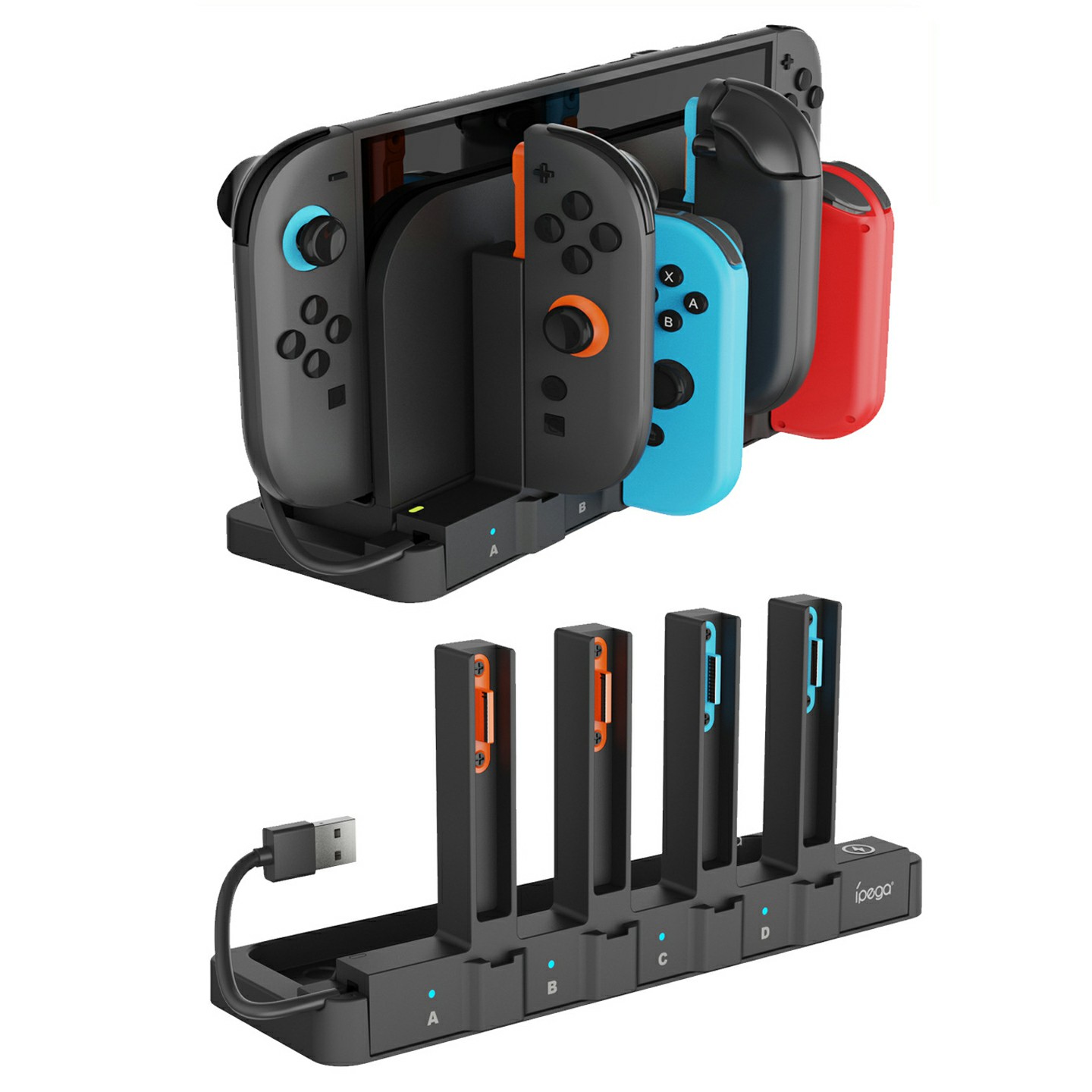 IPEGA PG-SW2130 For Nintendo Switch 2 / Switch Joy-Con Charging Dock Controller Charger Station