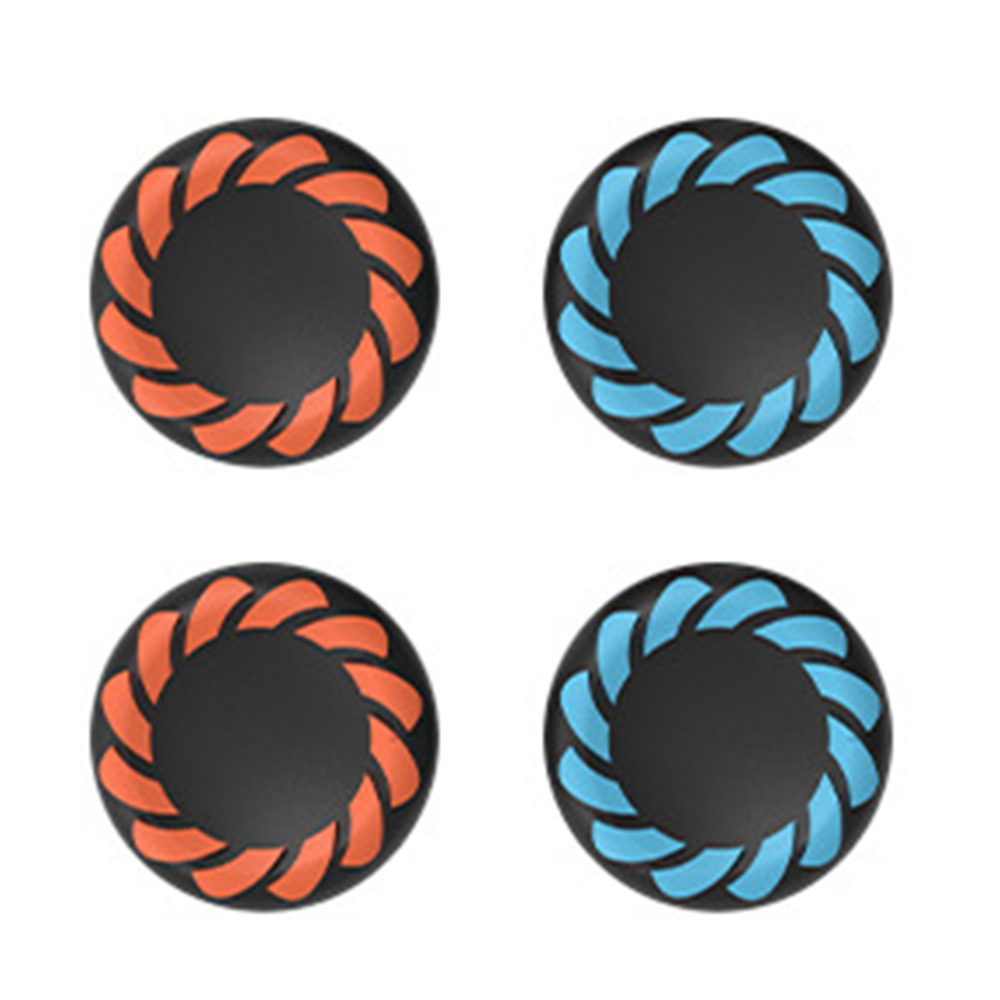 DATA FROG 4Pcs for Nintendo Switch 2 Joystick Caps Joy-Con Anti Slip Protective Thumb Grip Silicone Caps - Orange+Blue